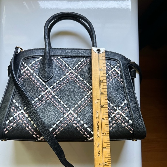 Kate Spade Knott Plaid Stitched Medium Zip-top Satchel EUC - Picture 8 of 10